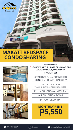 Dormy 737 - Makati Condo Bed Space / Condosharing Near Greenbelt