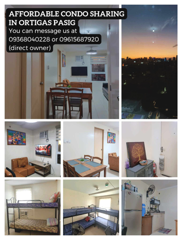 Dormy 101 - Spacious Condo Sharing w/ FREE WIFI in Ortigas Pasig CIty